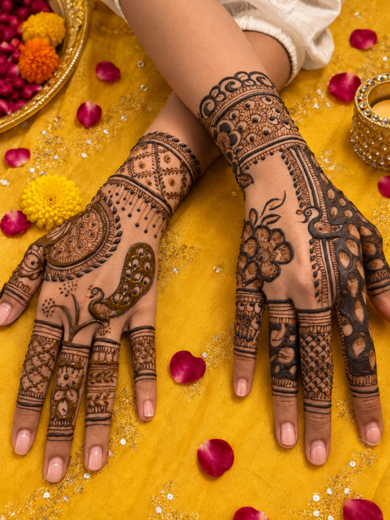 Back hand mehndi