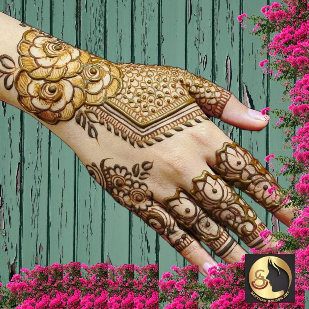 Back hand mehndi
