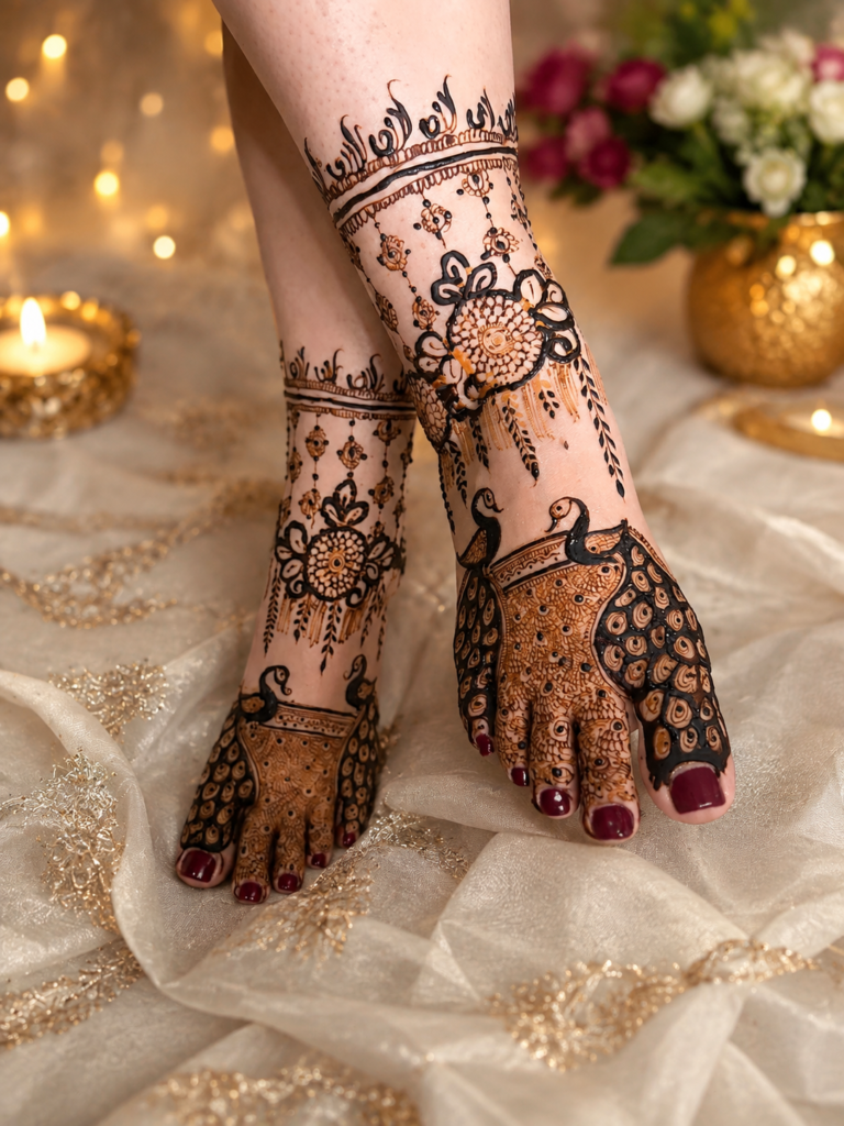 Desginer leg mehndi